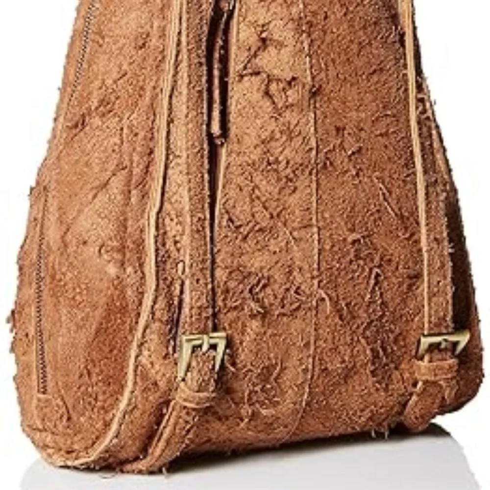 Latico Clarkson Shredded Suede Leather Backpack